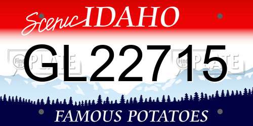 GL22715 Idaho License Plate
