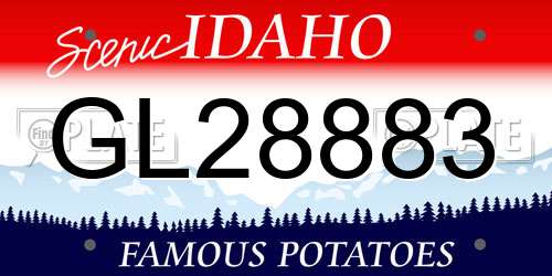 GL28883 Idaho License Plate