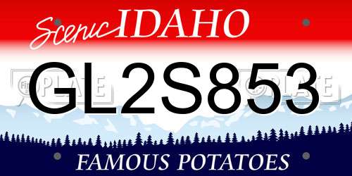 GL2S853 Idaho License Plate