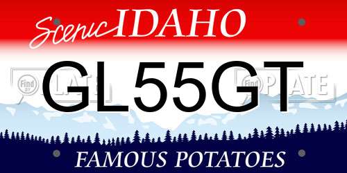 GL55GT Idaho License Plate