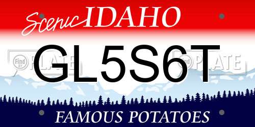 GL5S6T Idaho License Plate