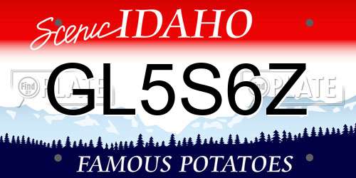 GL5S6Z Idaho License Plate