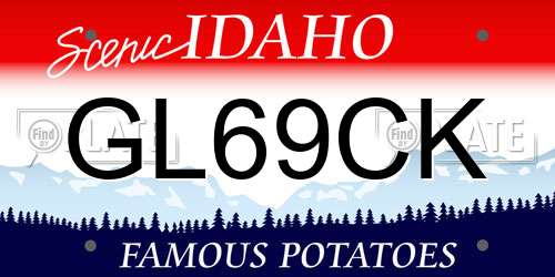 GL69CK Idaho License Plate