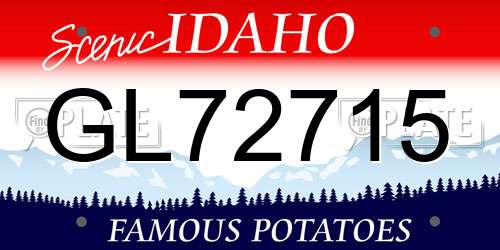 GL72715 Idaho License Plate