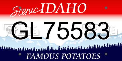 GL75583 Idaho License Plate