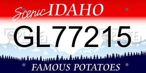 GL77215 Idaho License Plate