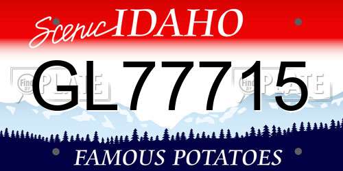 GL77715 Idaho License Plate