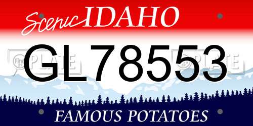 GL78553 Idaho License Plate