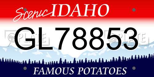 GL78853 Idaho License Plate