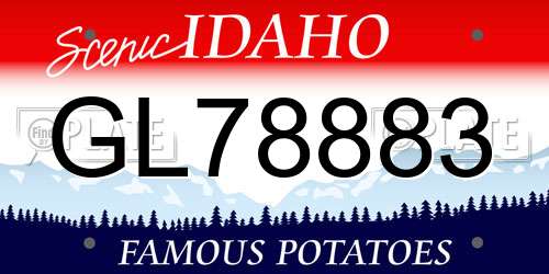 GL78883 Idaho License Plate