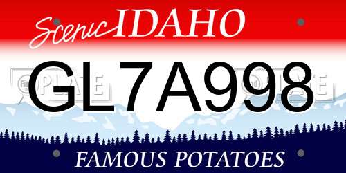 GL7A998 Idaho License Plate