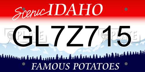 GL7Z715 Idaho License Plate