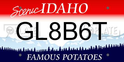 GL8B6T Idaho License Plate