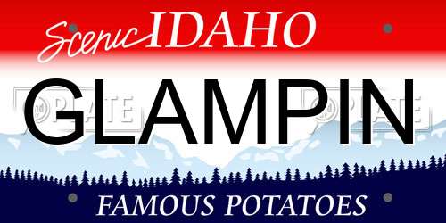 GLAMPIN Idaho License Plate