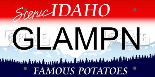 GLAMPN Idaho License Plate