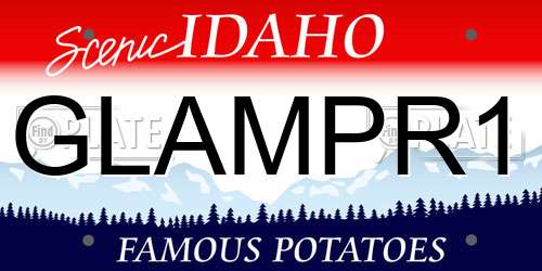GLAMPR1 Idaho License Plate
