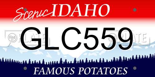 GLC559 Idaho License Plate