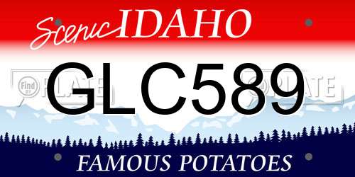 GLC589 Idaho License Plate