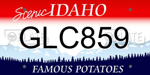 GLC859 Idaho License Plate