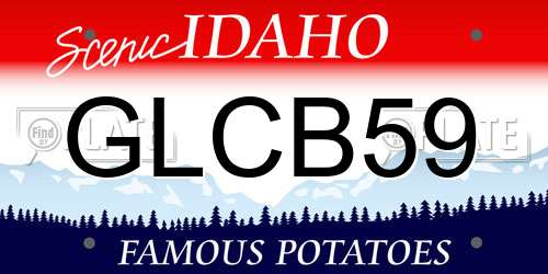GLCB59 Idaho License Plate