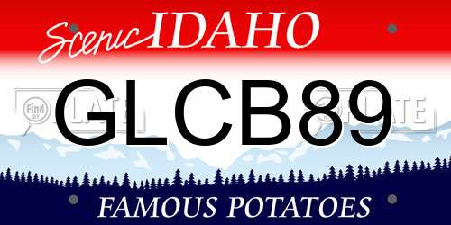 GLCB89 Idaho License Plate