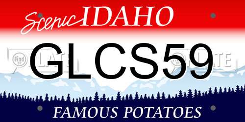 GLCS59 Idaho License Plate