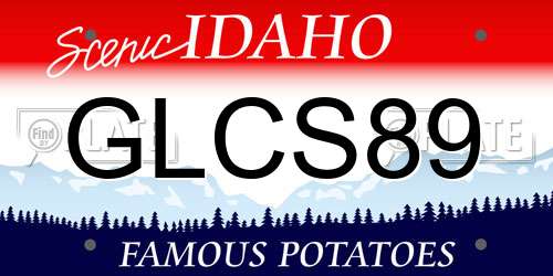 GLCS89 Idaho License Plate