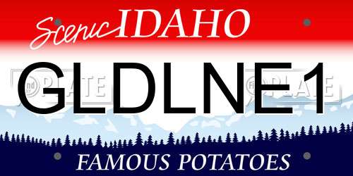 GLDLNE1 Idaho License Plate