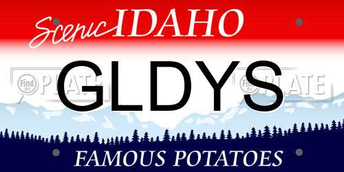 GLDYS Idaho License Plate