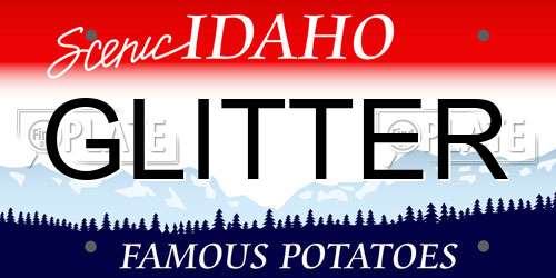 GLITTER Idaho License Plate