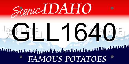 GLL1640 Idaho License Plate
