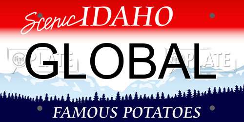 GLOBAL Idaho License Plate