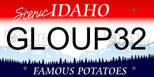 GLOUP32 Idaho License Plate