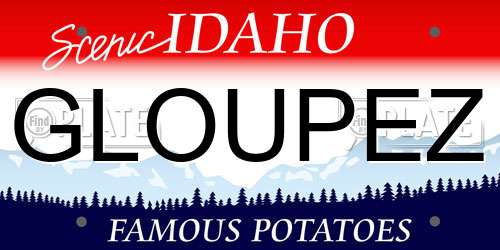 GLOUPEZ Idaho License Plate