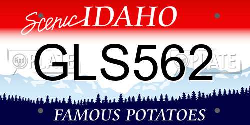 GLS562 Idaho License Plate