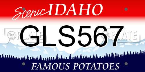 GLS567 Idaho License Plate