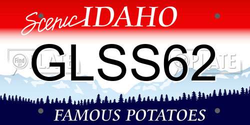 GLSS62 Idaho License Plate