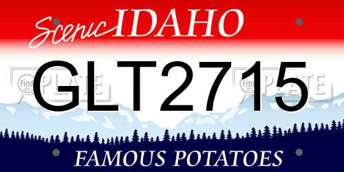 GLT2715 Idaho License Plate