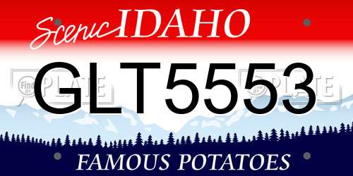 GLT5553 Idaho License Plate