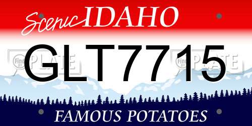 GLT7715 Idaho License Plate