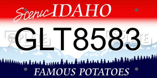 GLT8583 Idaho License Plate