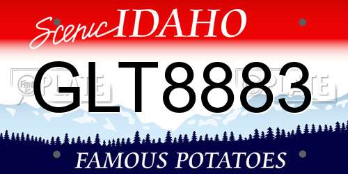 GLT8883 Idaho License Plate