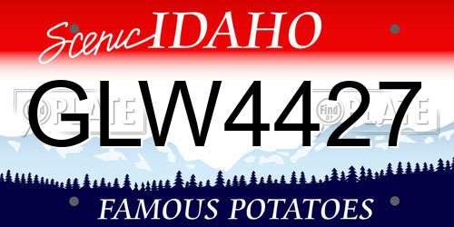 GLW4427 Idaho License Plate