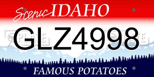 GLZ4998 Idaho License Plate