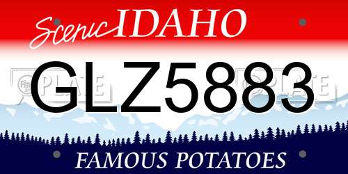 GLZ5883 Idaho License Plate