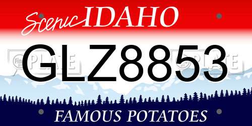 GLZ8853 Idaho License Plate