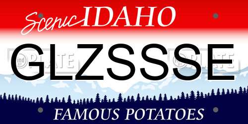 GLZSSSE Idaho License Plate