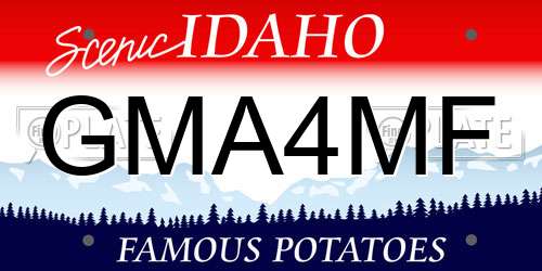 GMA4MF Idaho License Plate