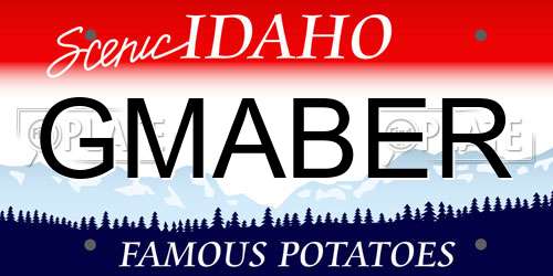 GMABER Idaho License Plate