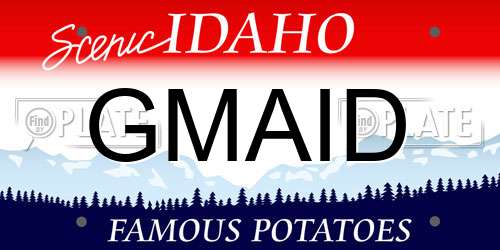 GMAID Idaho License Plate